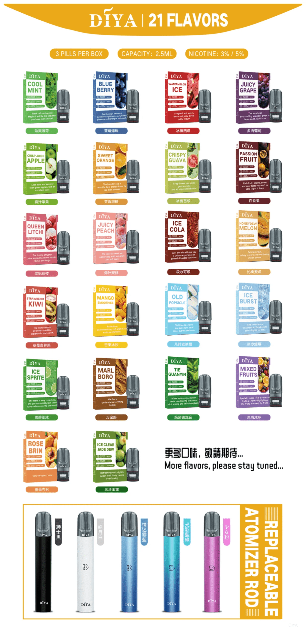 DIYA 叮啞煙彈藍莓爆珠口味長圖介紹：冰凍果香體驗